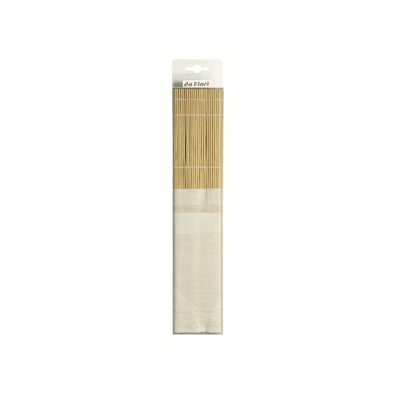 Natte bambou avec poche en coton Da Vinci 