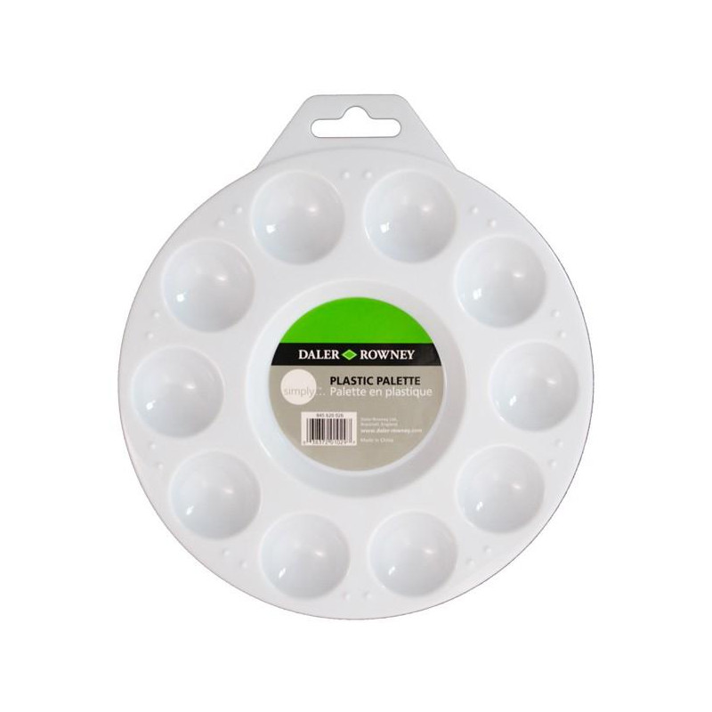 Palette à mixer ronde – 10 creux Daler-Rowney 