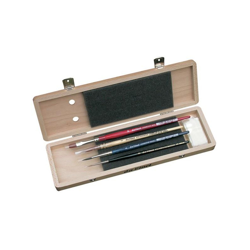 Set de pinceaux pour l'aquarelle – boîte Da Vinci 