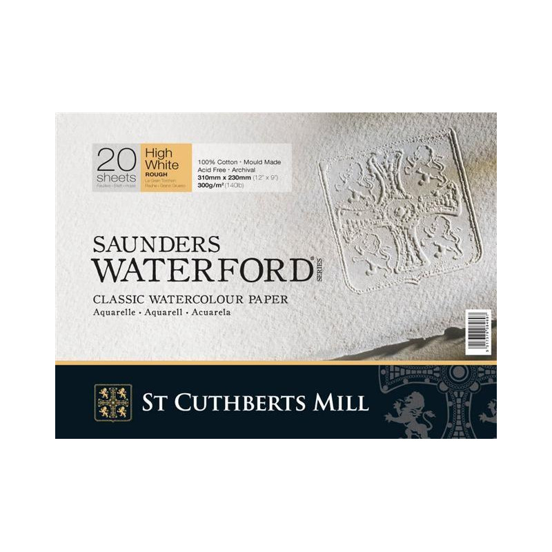Bloc extra blanc Waterford 23x31 300g 20 f grain torchon 