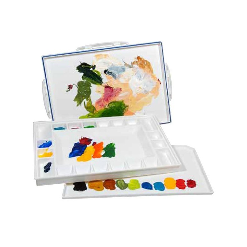 Palette “stay wet” 4 plateaux et 20 godets 35 x 25 x 3,8cm
