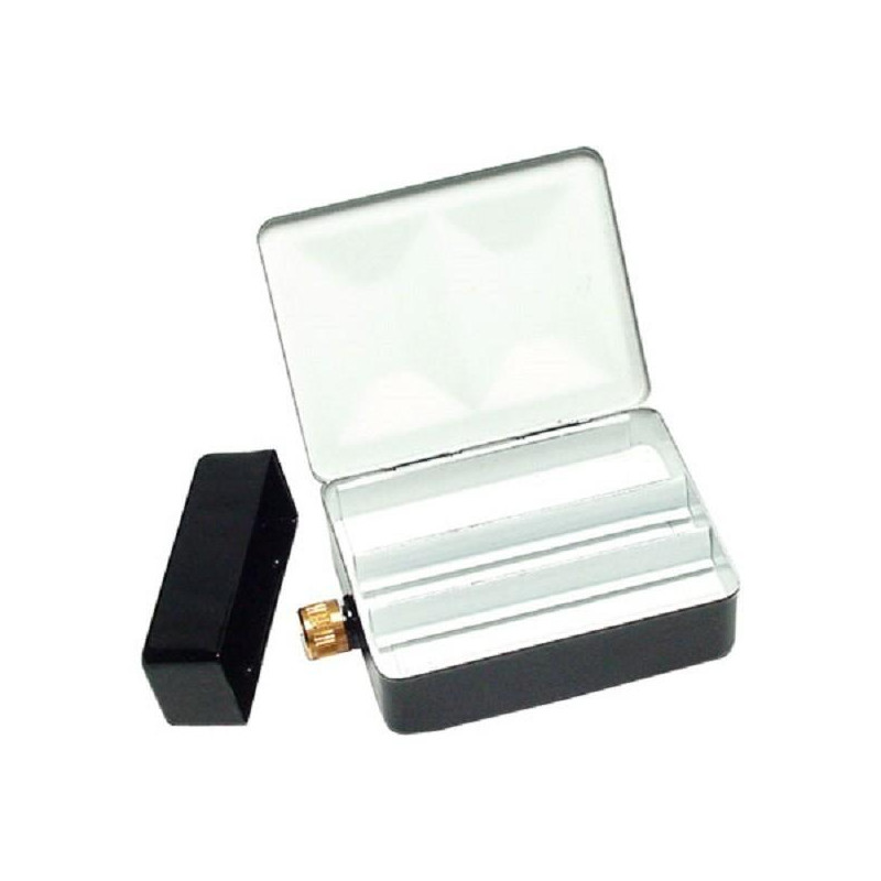 Boite aquarelle avec réservoir d'eau vide métal laqué 8 demi-godets