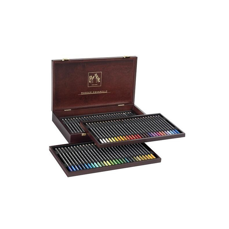 Coffret bois de 76 crayons Museum Aquarelle Caran d'Ache