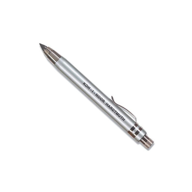 Porte-mine aluminium Koh-I-Nor Ø 5,6 mm avec taille mine et clip