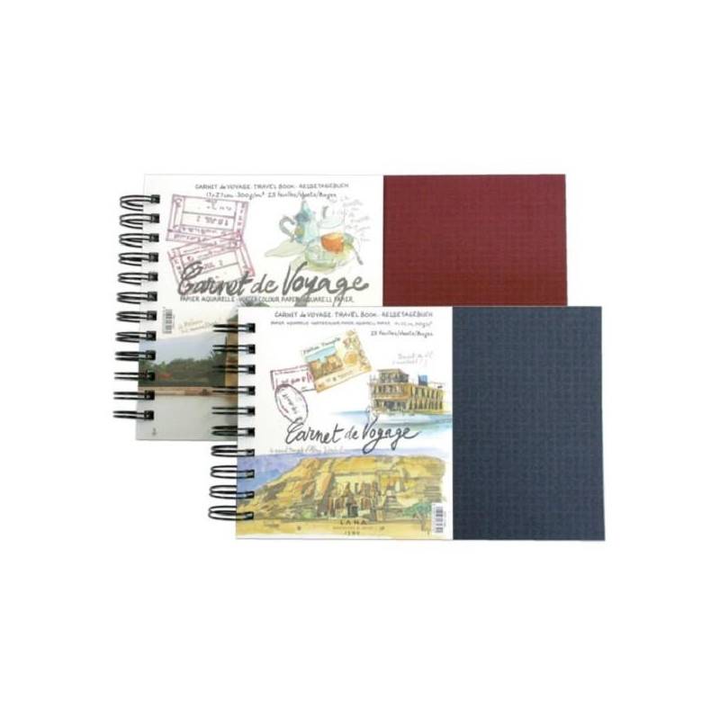 Carnet de voyage Lana  25% coton  25f 300g grain fin 17x27
