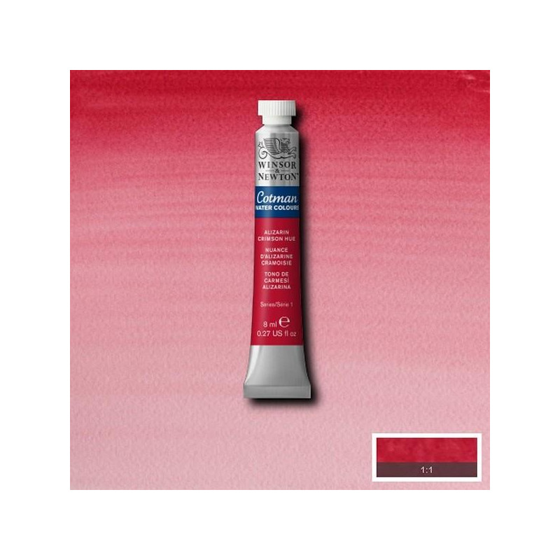 Nuance d'Alizarine cramoisie - Aquarelle tube 8 ml Cotman