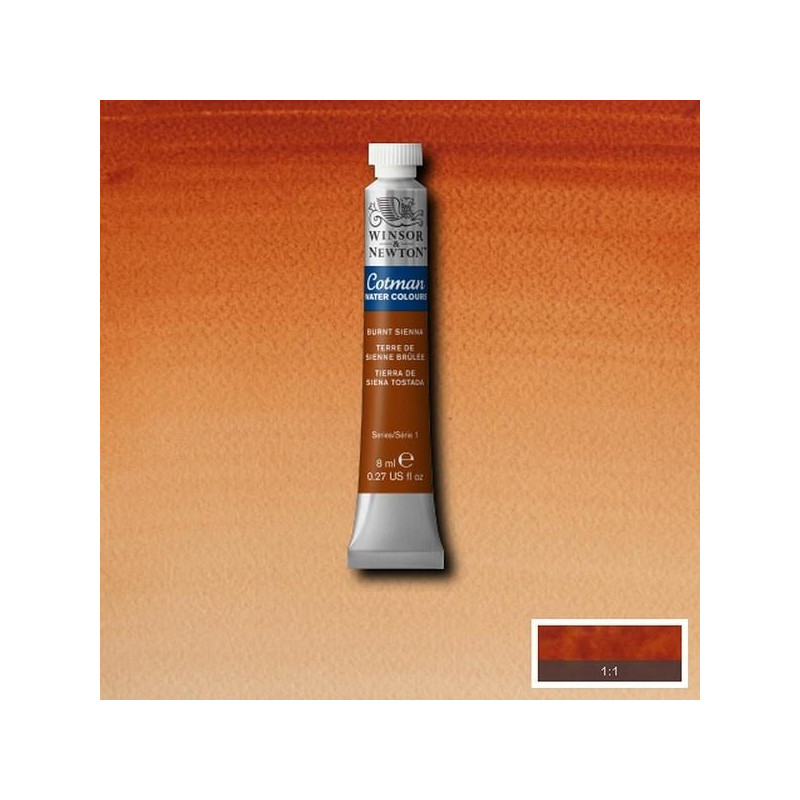 Terre de Sienne brûlée - Aquarelle tube 8 ml Cotman