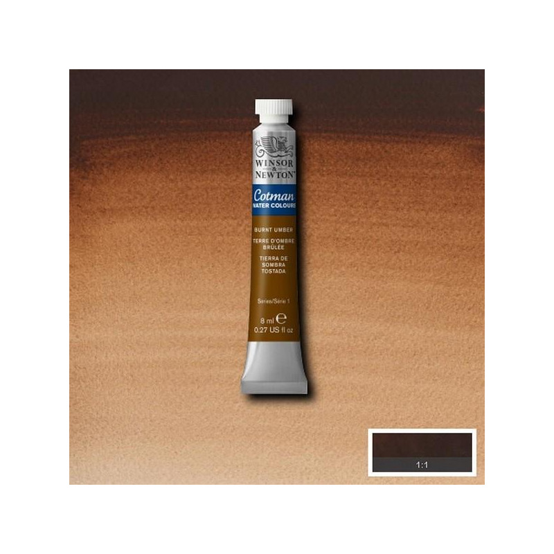 Terre d'Ombre brûlée - Aquarelle tube 8 ml Cotman