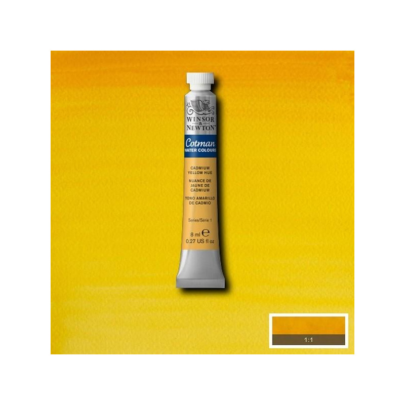 Nuance de jaune de cadmium - Aquarelle tube 8 ml Cotman