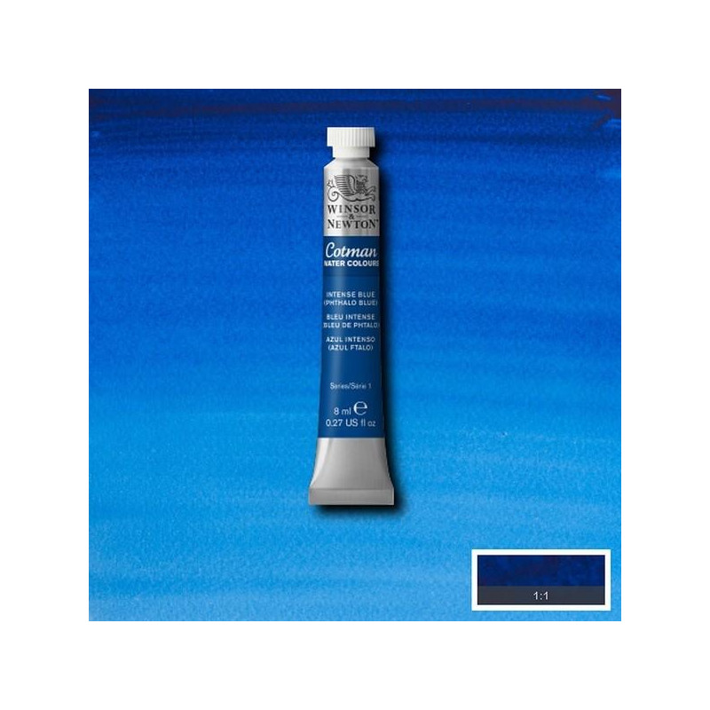 Bleu intense (Phtalo) - Aquarelle tube 8 ml Cotman