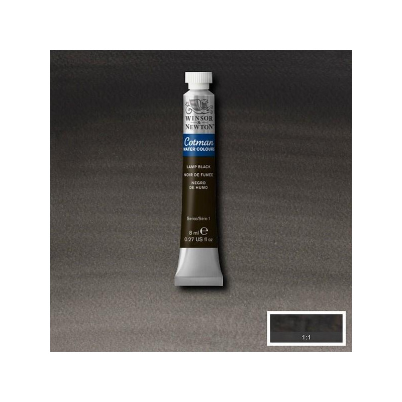 Noir de fumée - Aquarelle tube 8 ml Cotman