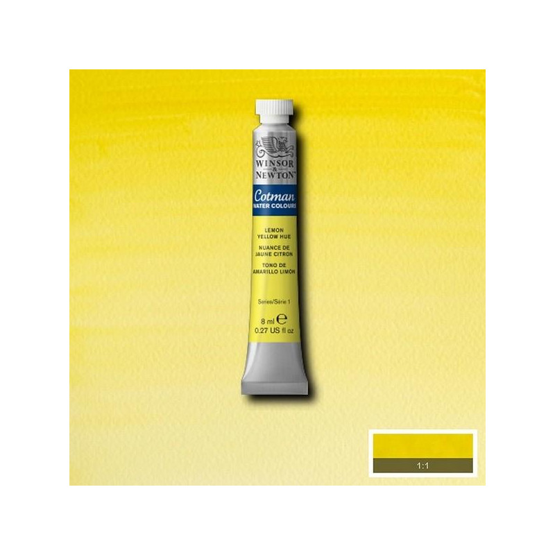 Nuance de jaune citron - Aquarelle tube 8 ml Cotman