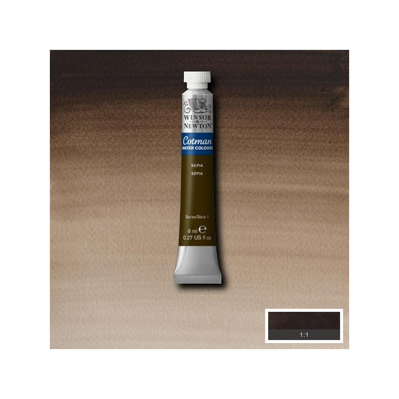 Sépia  - Aquarelle tube 8 ml Cotman