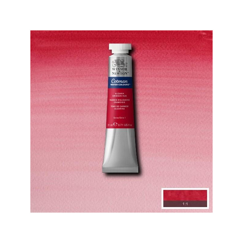 Nuance d'Alizarine cramoisie - Aquarelle tube 21 ml Cotman