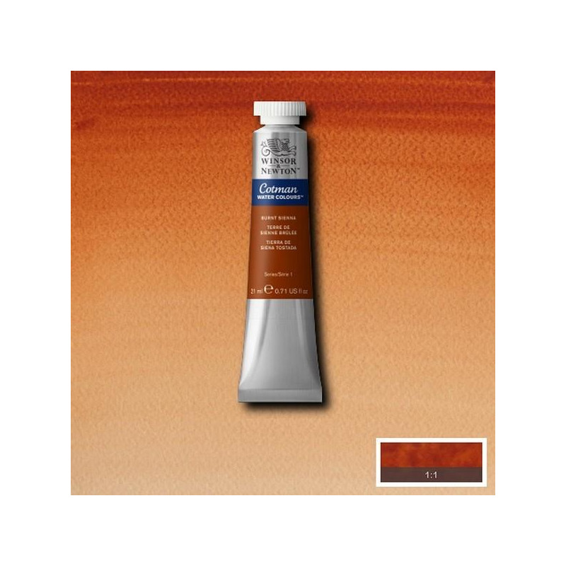 Terre de Sienne brûlée  - Aquarelle tube 21 ml Cotman