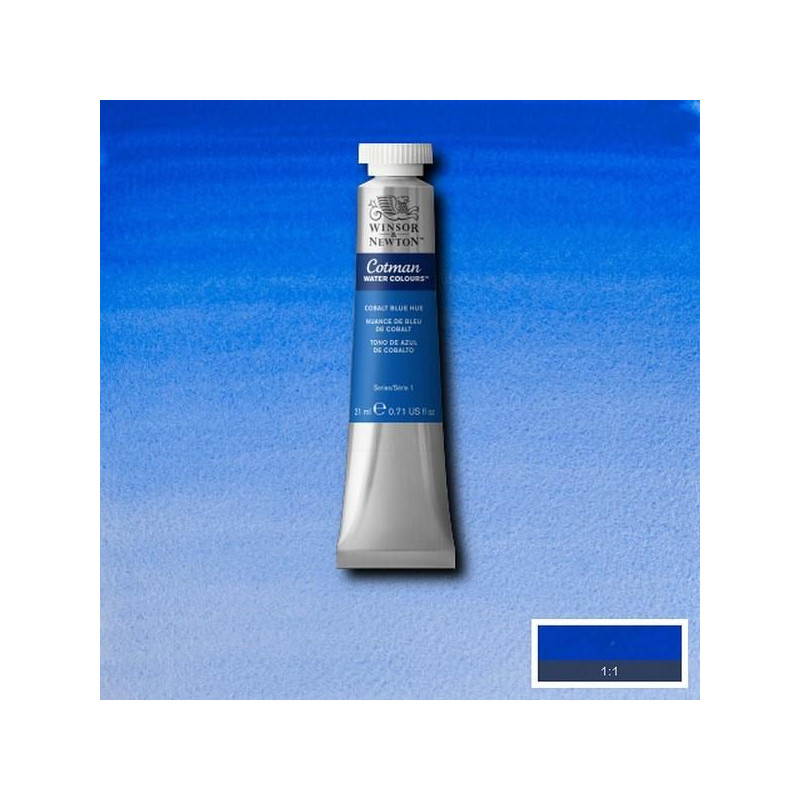 Nuance de bleu de cobalt - Aquarelle tube 21 ml Cotman