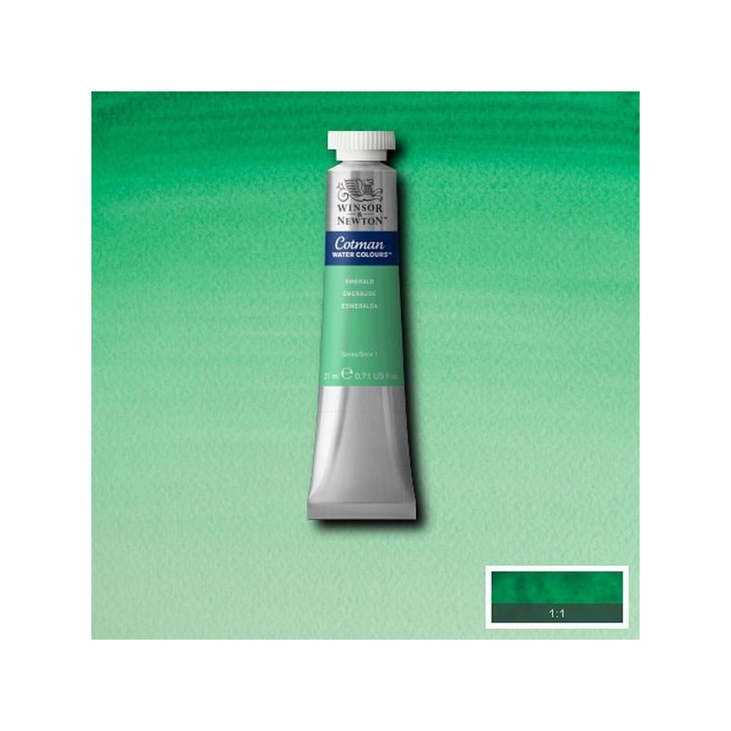 Émeraude  - Aquarelle tube 21 ml Cotman