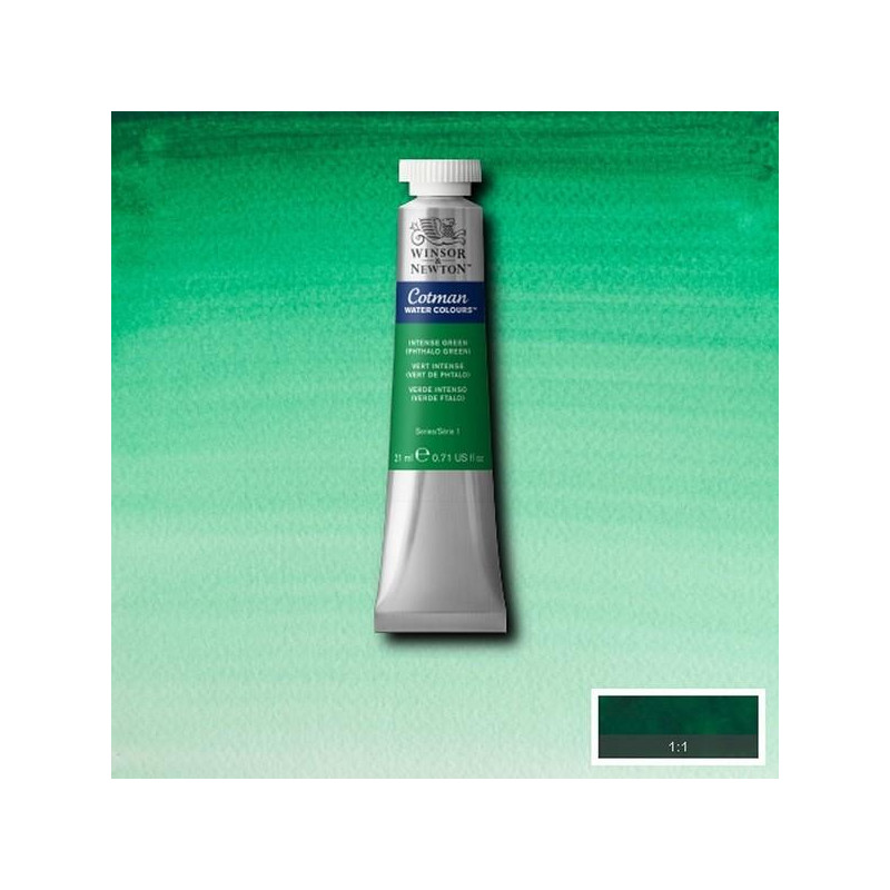 Vert intense (Phtalo) - Aquarelle tube 21 ml Cotman