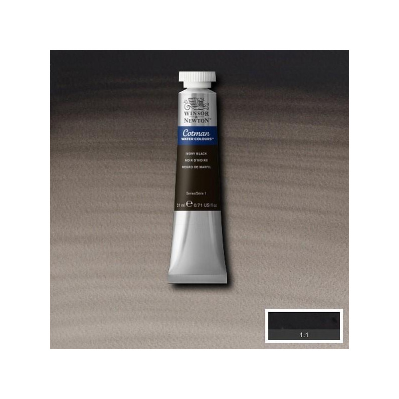 Noir d'ivoire - Aquarelle tube 21 ml Cotman