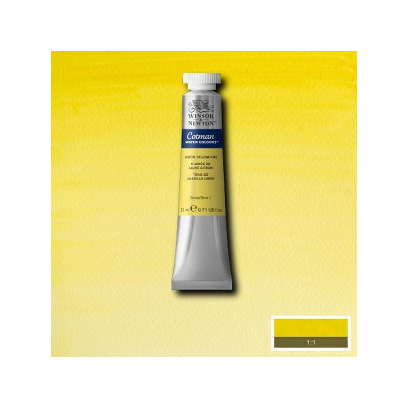 Nuance de jaune citron - Aquarelle tube 21 ml Cotman