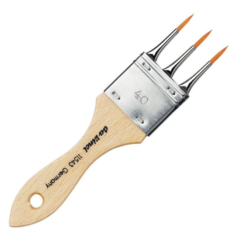 Pinceau multi-têtes série 11543 Da Vinci 40 – 3 pointes