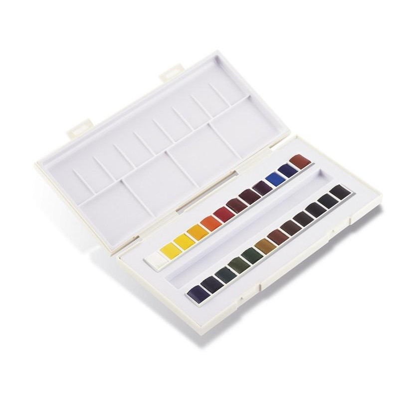 Boite de voyage « la petite aquarelle » 24 ½ godets aquarelle fine de Sennelier