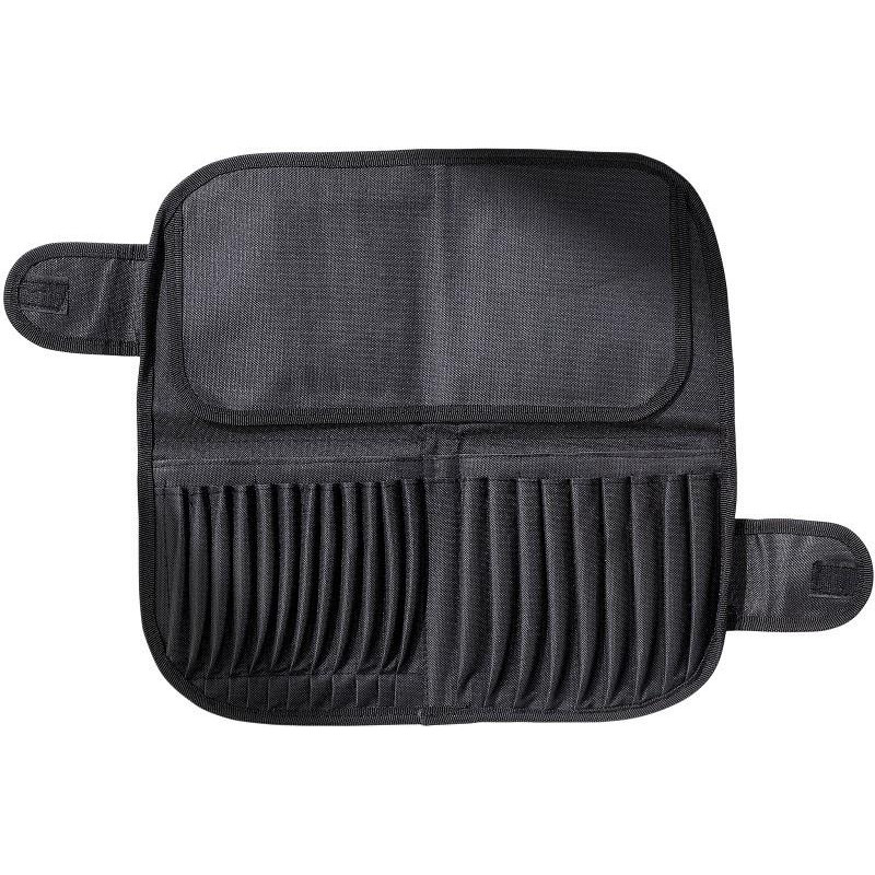 Trousse à pinceaux en nylon 21 emplacements élastiques 19 x 38 cm