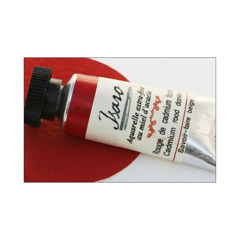 Rouge de cadmium foncé - Aquarelle extra-fine tube 7ml Isaro