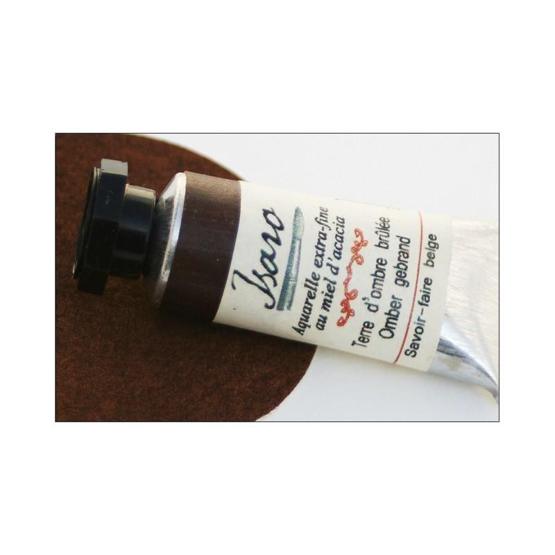 Terre d'Ombre brûlée - Aquarelle extra-fine tube 7ml Isaro