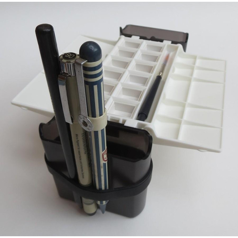 Palette Portable Painter 12 ½ godets réservoirs et pinceaux