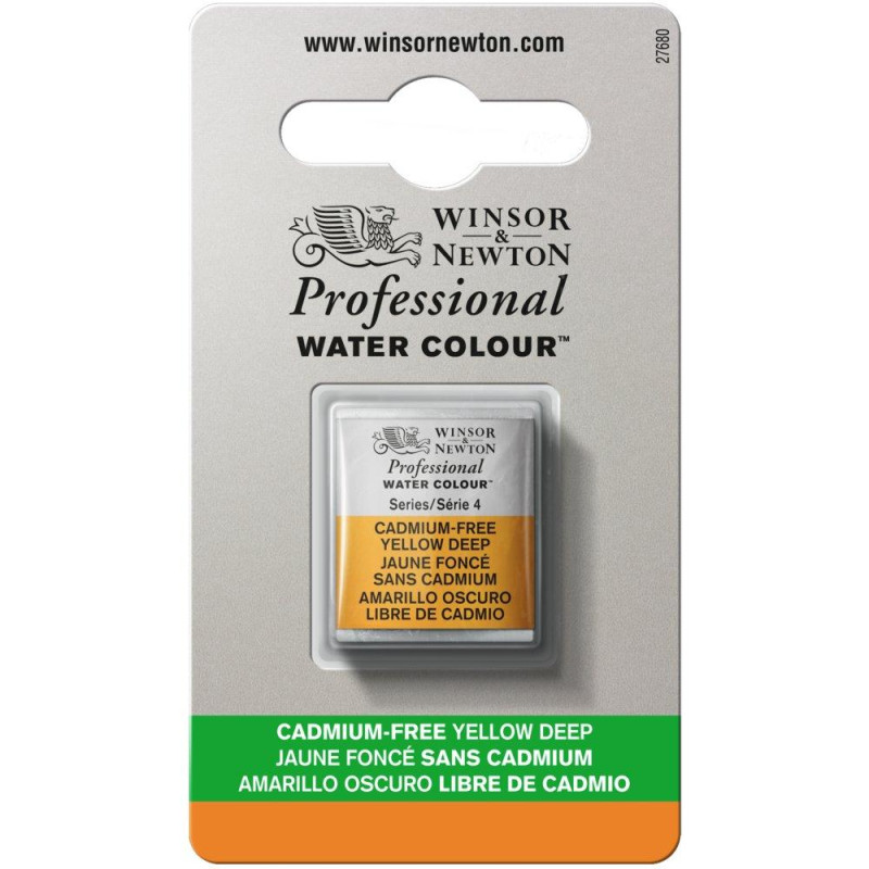 Jaune foncé sans cadmium - Aquarelles 1/2 Godet Winsor & Newton