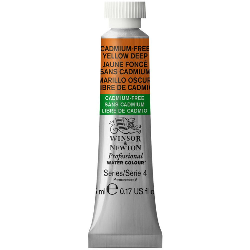 Jaune foncé sans cadmium - Aquarelles Tube 5 ml Winsor & Newton