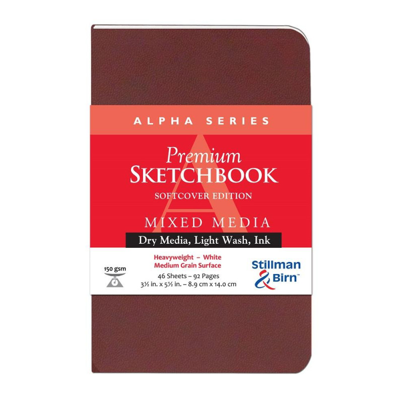 Carnet Stillman & Birn Alpha softcover 14x9 46f 150g vélin blanc portrait