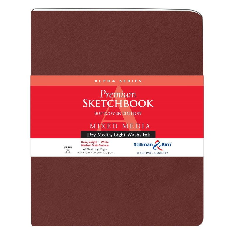 Carnet Stillman & Birn Alpha softcover 25x20 46f 150g vélin blanc portrait