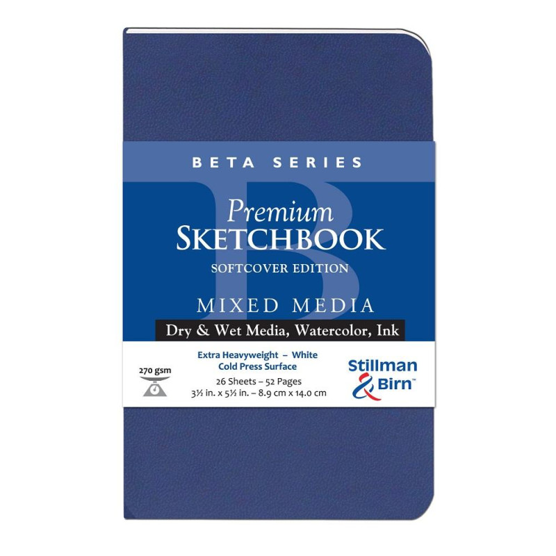 Carnet Stillman & Birn Beta softcover 14x9 26f 270g grain fin portrait