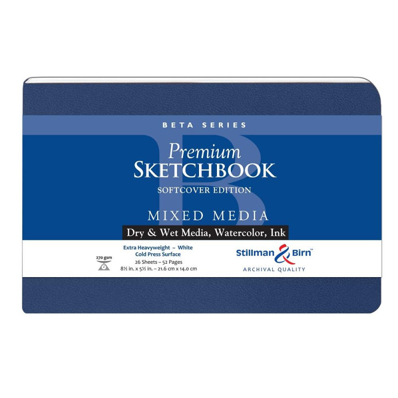 Carnet Stillman & Birn Beta softcover 14x21,6 26f 270g grain fin paysage