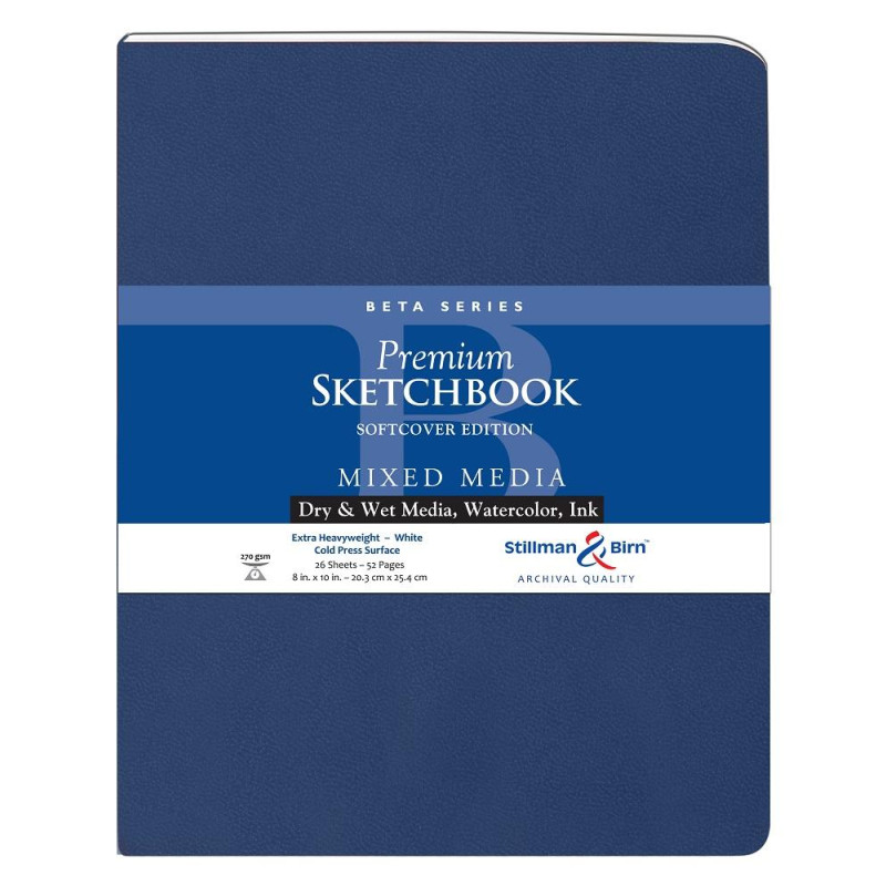 Carnet Stillman & Birn Beta softcover 25x20 26f 270g grain fin portrait