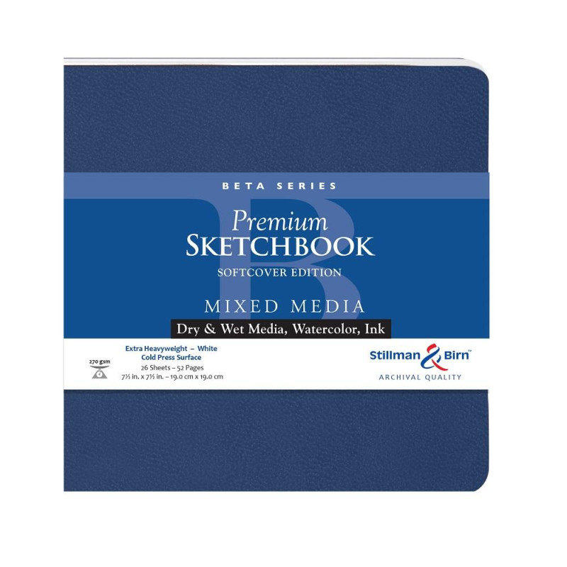 Carnet Stillman & Birn Beta softcover 19x19 26f 270g grain fin carré