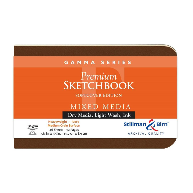 Carnet Stillman & Birn Gamma softcover 9x14 46f 150g vélin ivoire