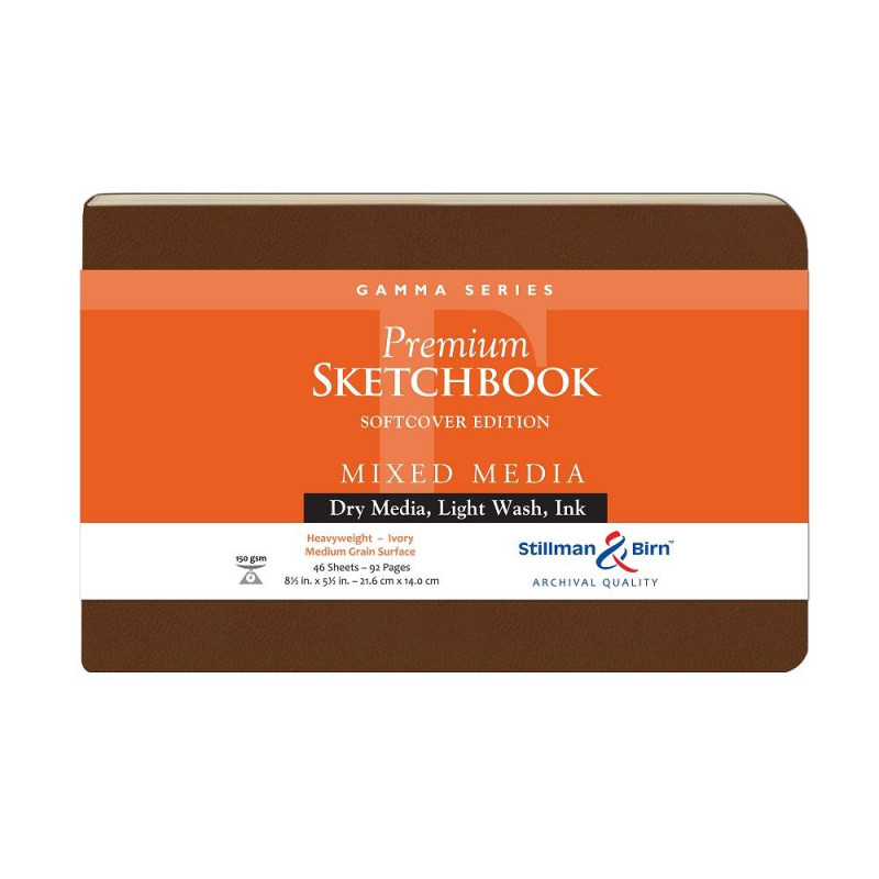 Carnet Stillman & Birn Gamma softcover 14x21,6 46f 150g vélin ivoire