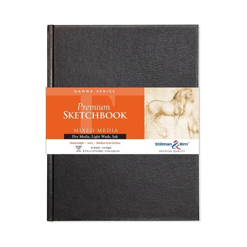 Carnet cartonné Stillman & Birn Gamma 29,7x21 62f 150g vélin ivoire