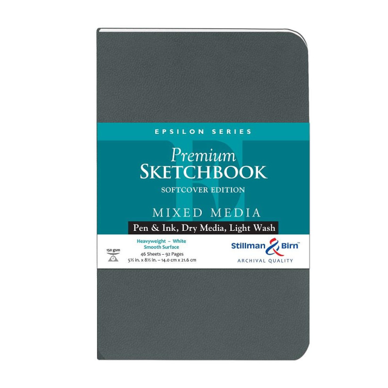 Carnet Stillman & Birn Epsilon softcover 21,6x14 46f 150g satiné portrait