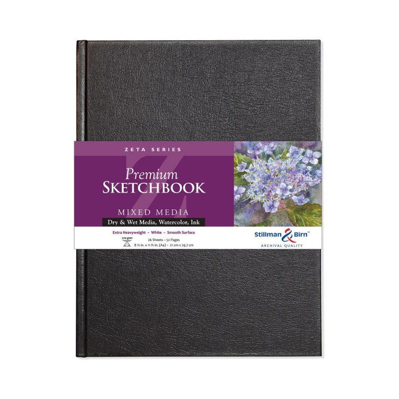 Carnet cartonné Stillman & Birn Zeta 29,7x21 26f 270g blanc satiné