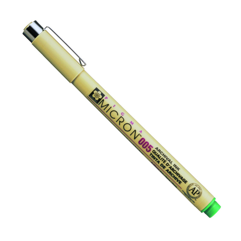 Feutre pigma Micron calibré 0,2 mm -005- Sakura Vert
