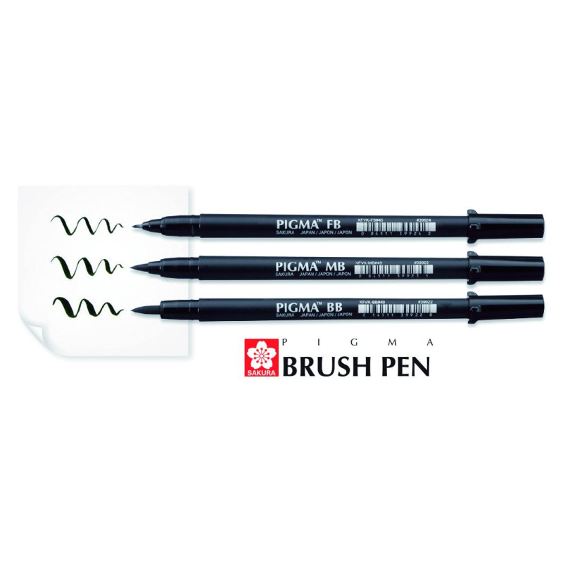 Feutre pinceau Pigma brush pen Sakura noir Large