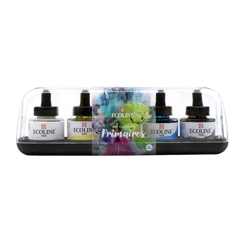 Ecoline set Primaires avec blanc 5x30ml