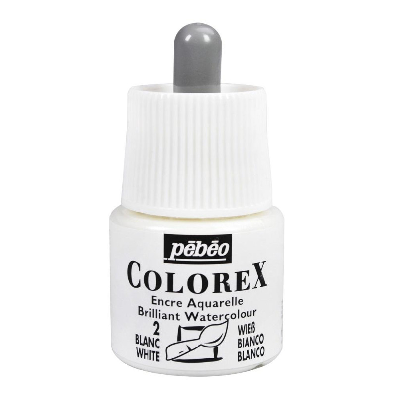 Blanc opaque - Encre aquarelle Colorex 45ml Pébéo