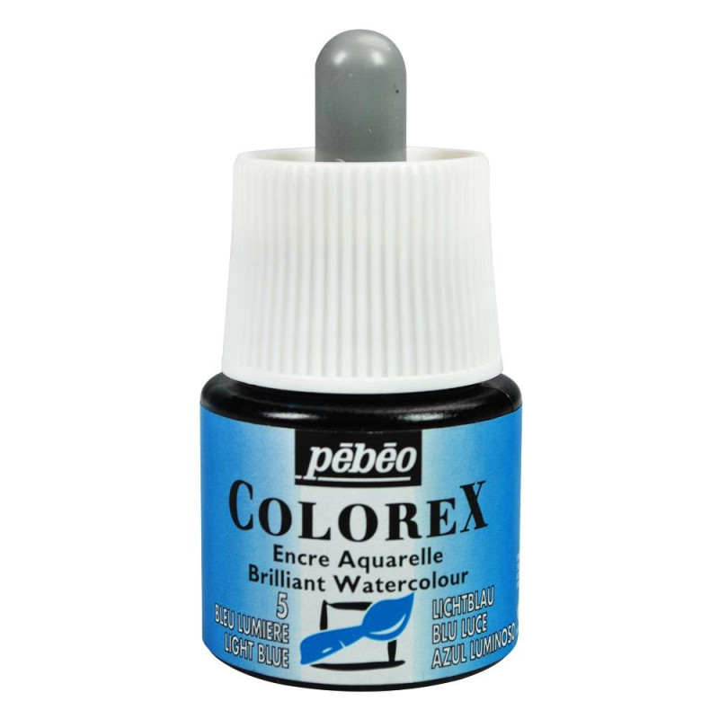Bleu lumière - Encre aquarelle Colorex 45ml Pébéo*