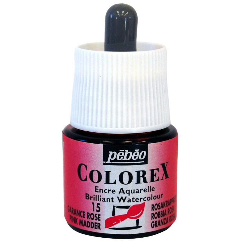 Garance rose - Encre aquarelle Colorex 45ml Pébéo