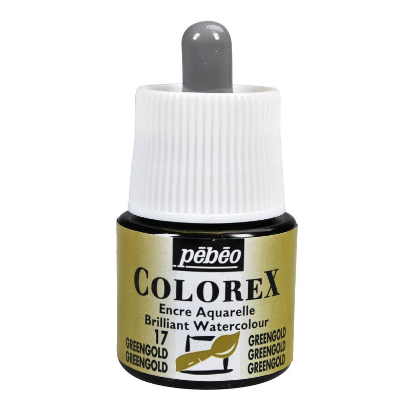 Greengold - Encre aquarelle Colorex 45ml Pébéo